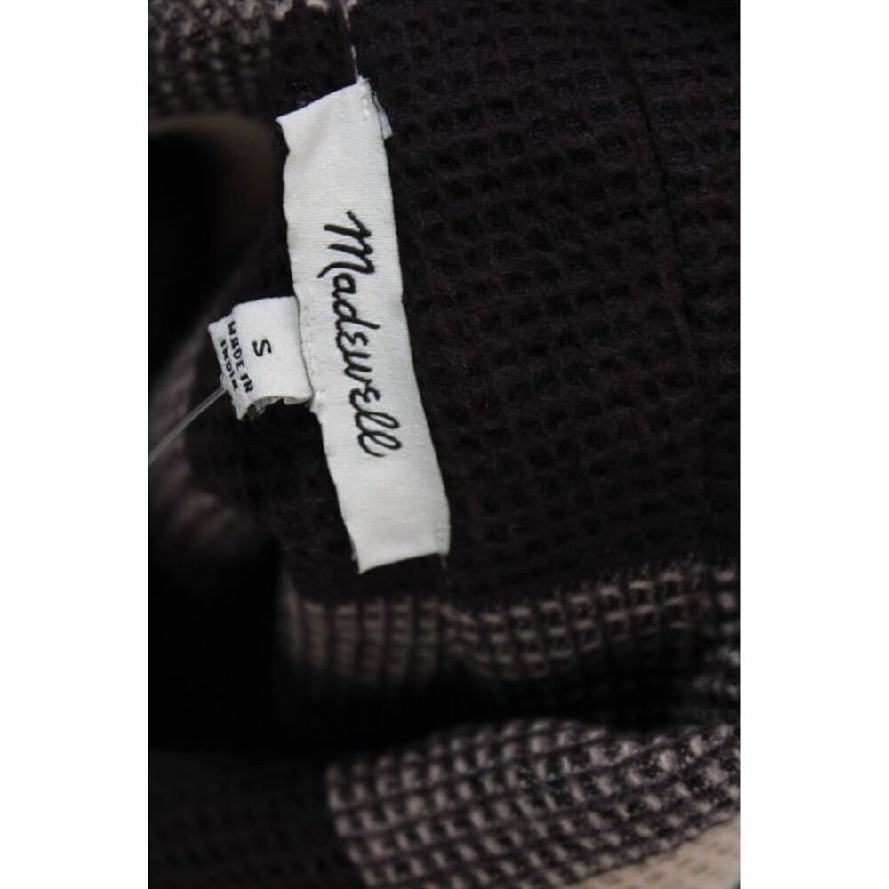 Madewell Womens Cotton Gingham Print Quarter Sip Pullover Sweater Pink Size S - Picture 5 of 6